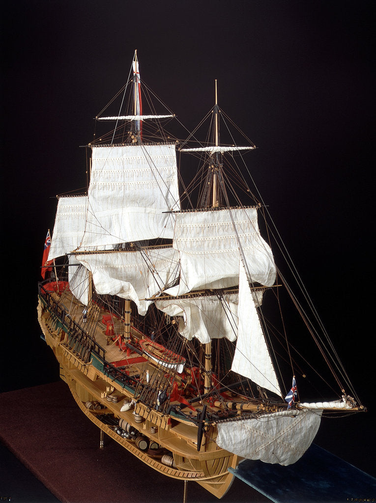 Detail of 'Endeavour', starboard by Robert A. Lightley