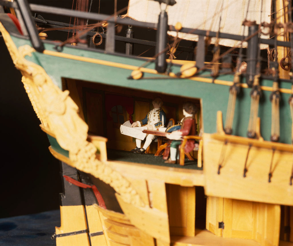 Detail of 'Endeavour', interior, stern cabin by Robert A. Lightley