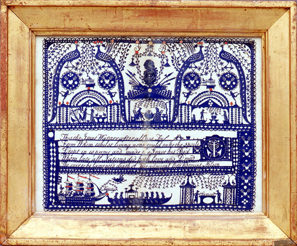 Detail of Cut-paper picture by unknown