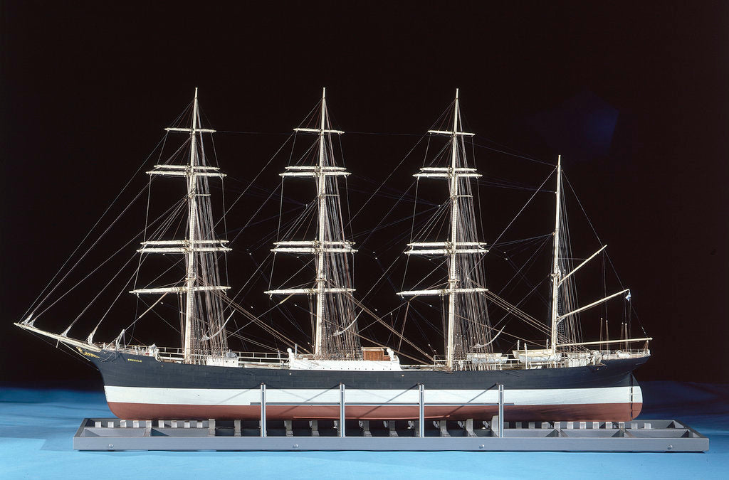 Detail of Model of four-masted barque 'Moshulu' (1904) by Donald Bradley