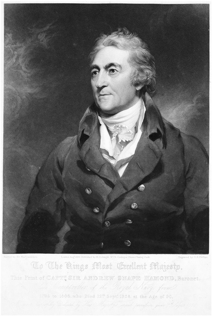 Detail of Sir Andrew Snape Hammond, Bart (1738-1828) by T. Lawrence