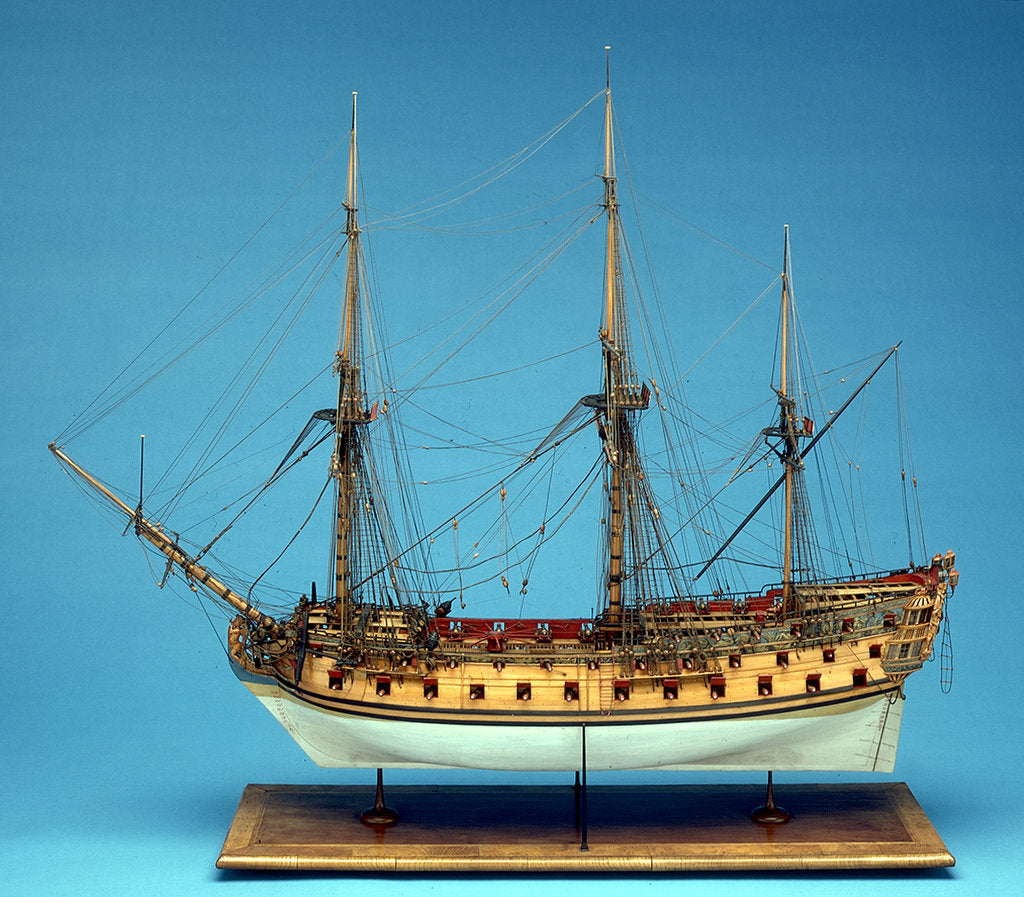 Detail of Ship of 60 guns; 'Medway' by unknown