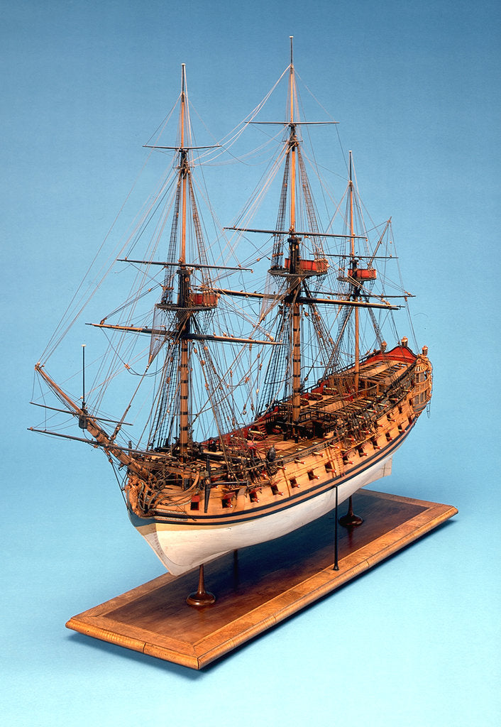 Detail of Ship of 60 guns; 'Medway' by unknown