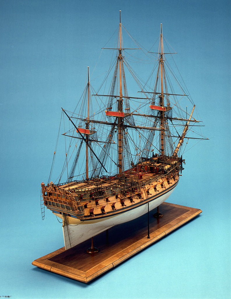 Detail of Ship of 60 guns; 'Medway' by unknown