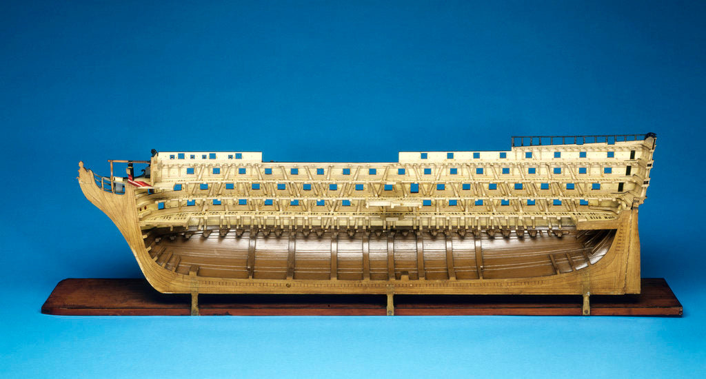 Detail of Model of 'Caledonia' (1808), 120 guns, three decker ship of the line by Robert Seppings
