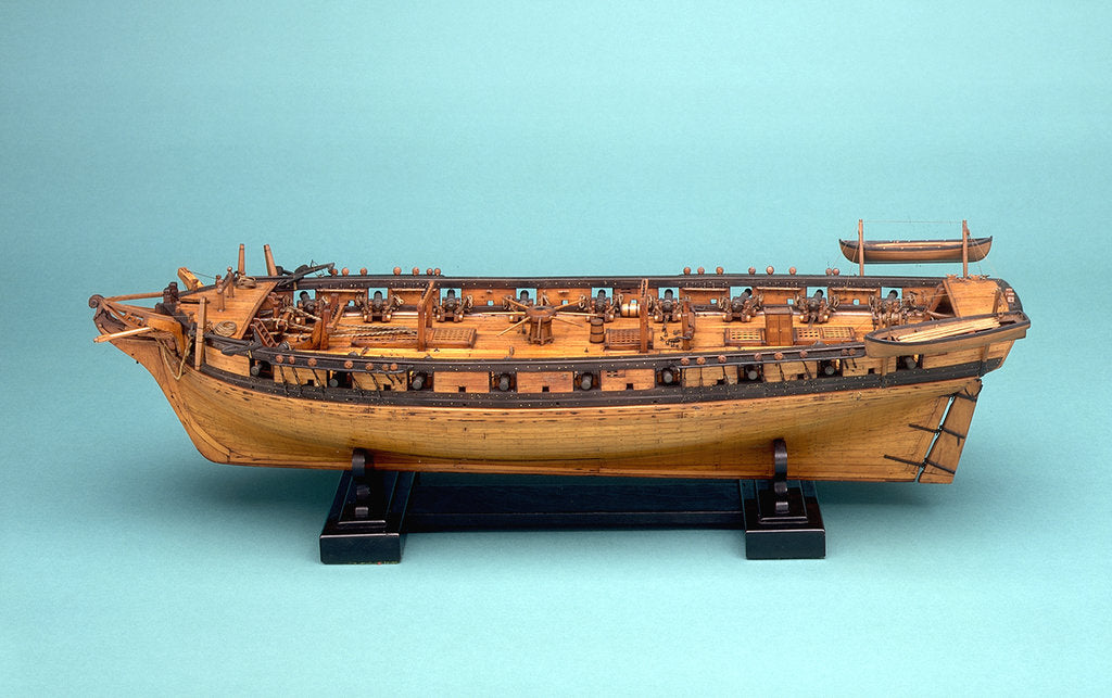 Detail of Ship of 18 guns by unknown