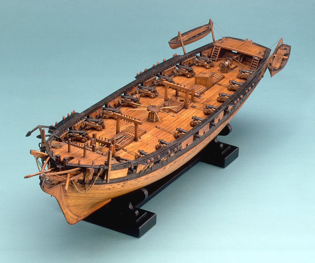 Detail of Ship of 18 guns by unknown
