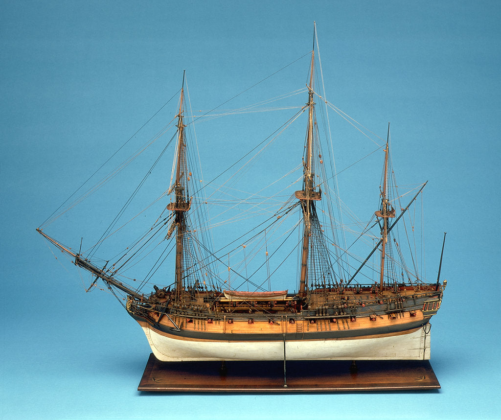 Detail of Frigate, Probably 'Lowestoft', 32 guns by unknown