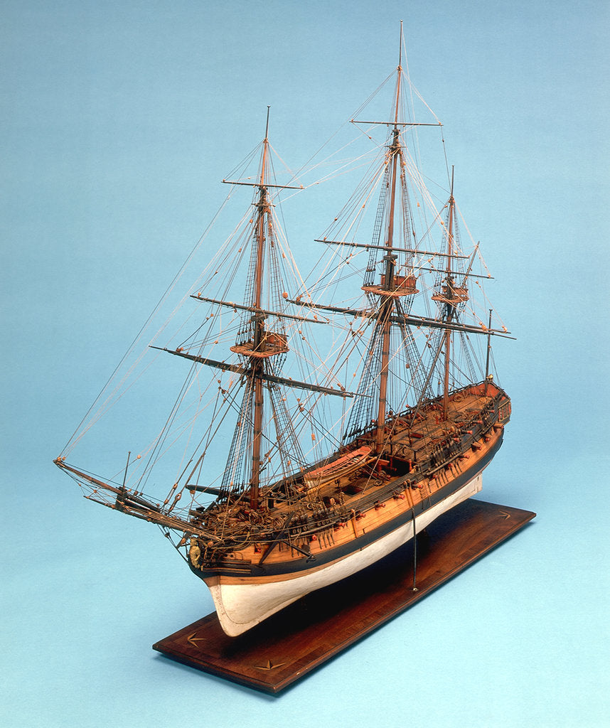 Detail of Frigate, Probably 'Lowestoft', 32 guns by unknown