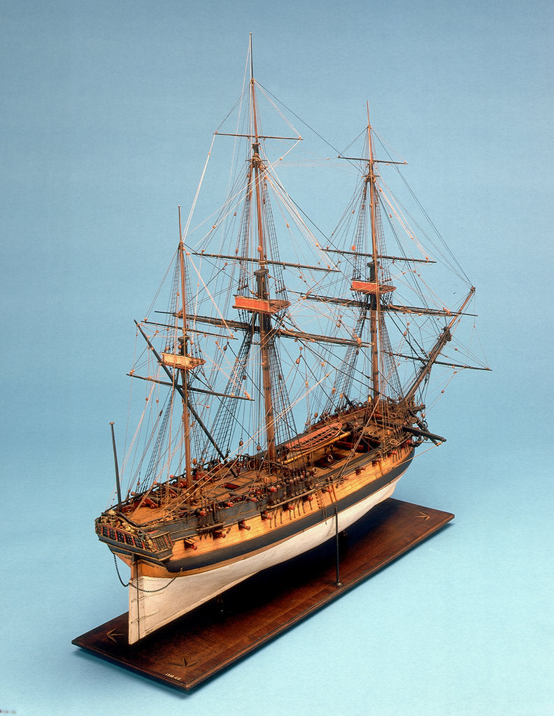 Detail of Frigate, Probably 'Lowestoft', 32 guns by unknown