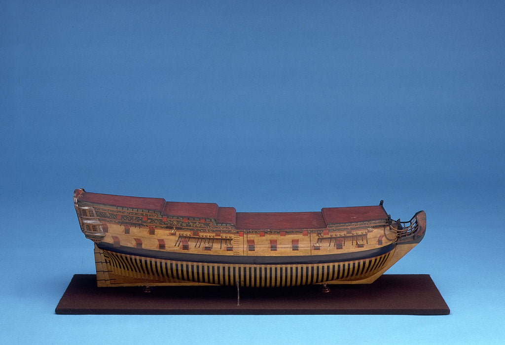 Detail of Third rate warship 'Centurion' (1732) 60 guns by unknown
