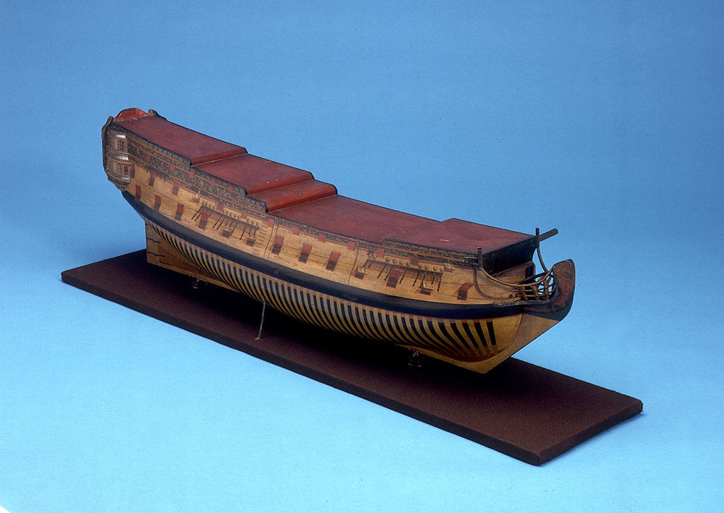 Detail of Third rate warship 'Centurion' (1732) 60 guns by unknown
