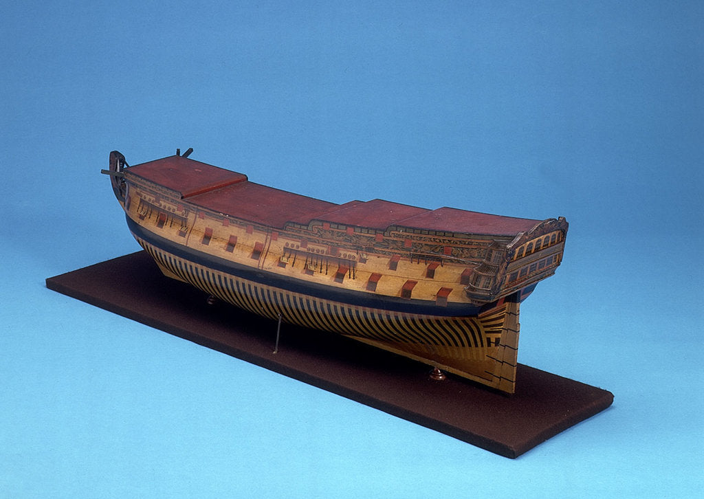 Detail of Third rate warship 'Centurion' (1732) 60 guns by unknown