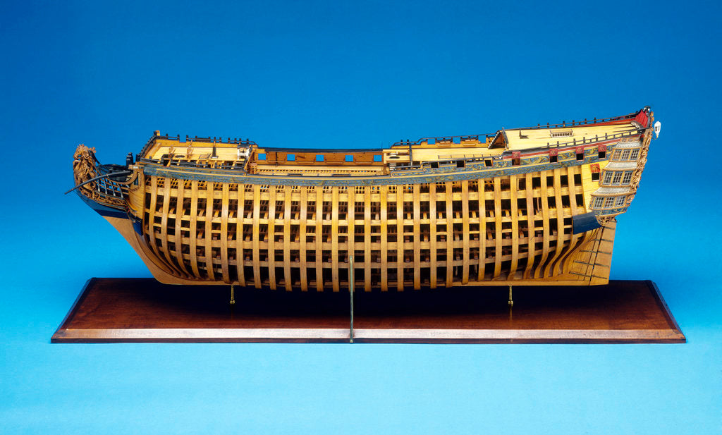 Detail of 'Royal George', port broadside by Thomas Burroughs