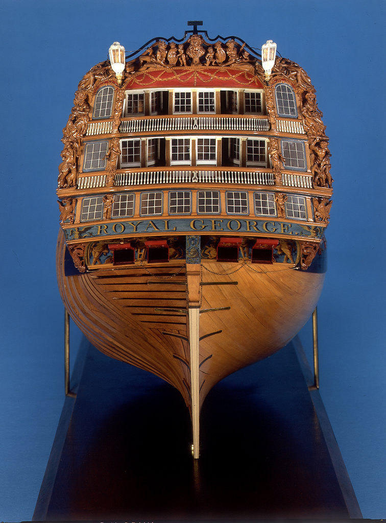 Detail of 'Royal George', dead astern by Thomas Burroughs