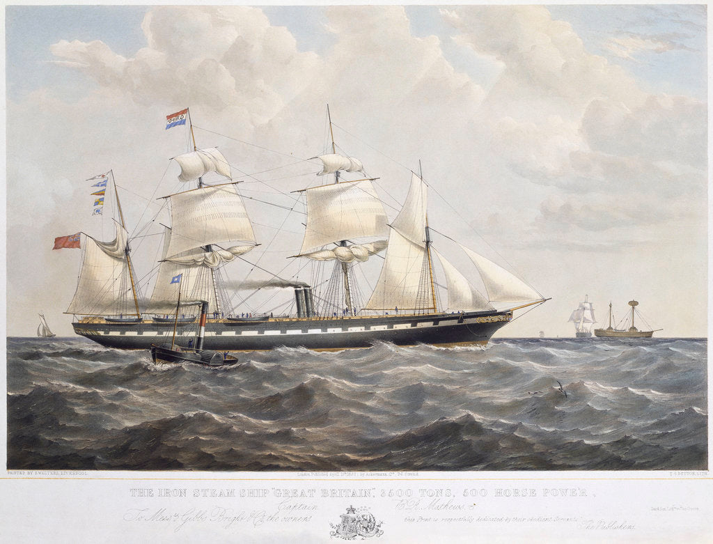 Detail of The Iron Steam Ship 'Great Britain', 3500 Tons, 500 Horse Power by Samuel Walters