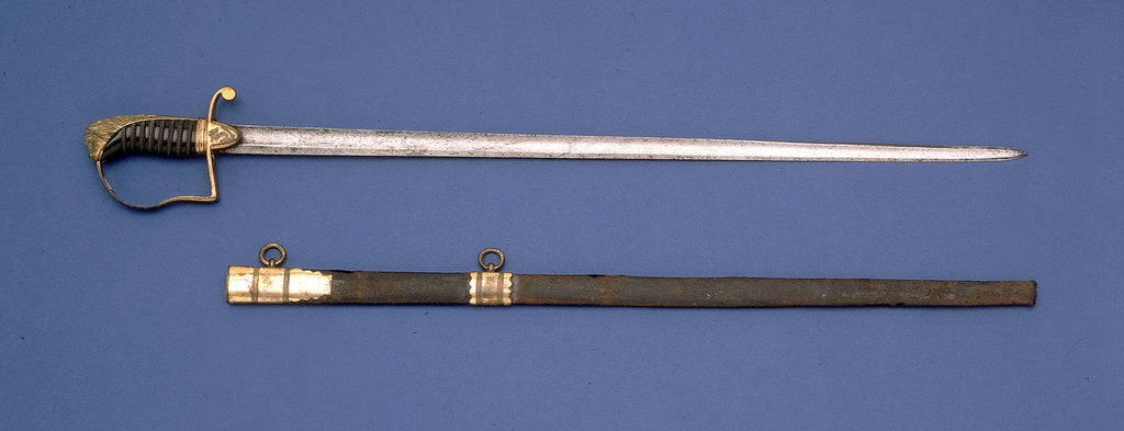 Detail of Stirrup hilted sword by Prosser
