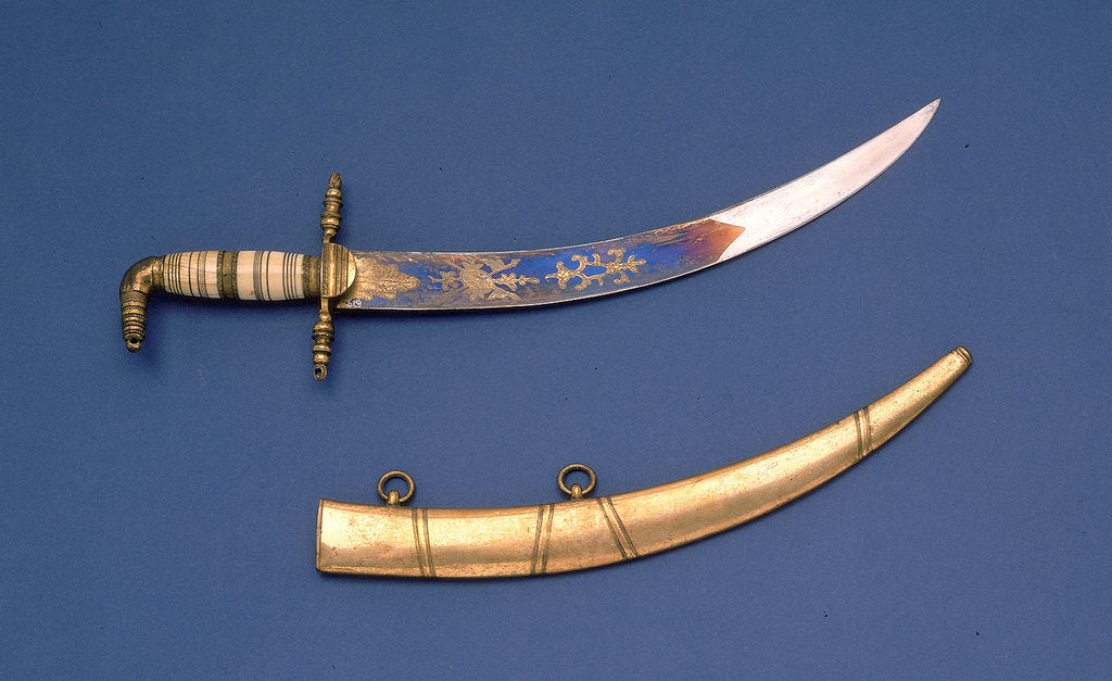 Detail of Curved bladed dirk by Cox