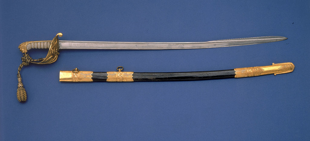 Detail of Solid half-basket hilted sword by Widdowson & Veale
