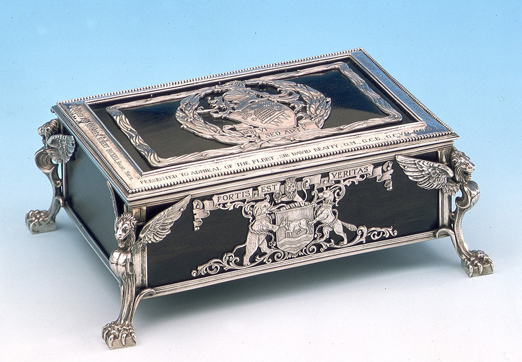 Detail of Freedom casket by Omar Ramsden
