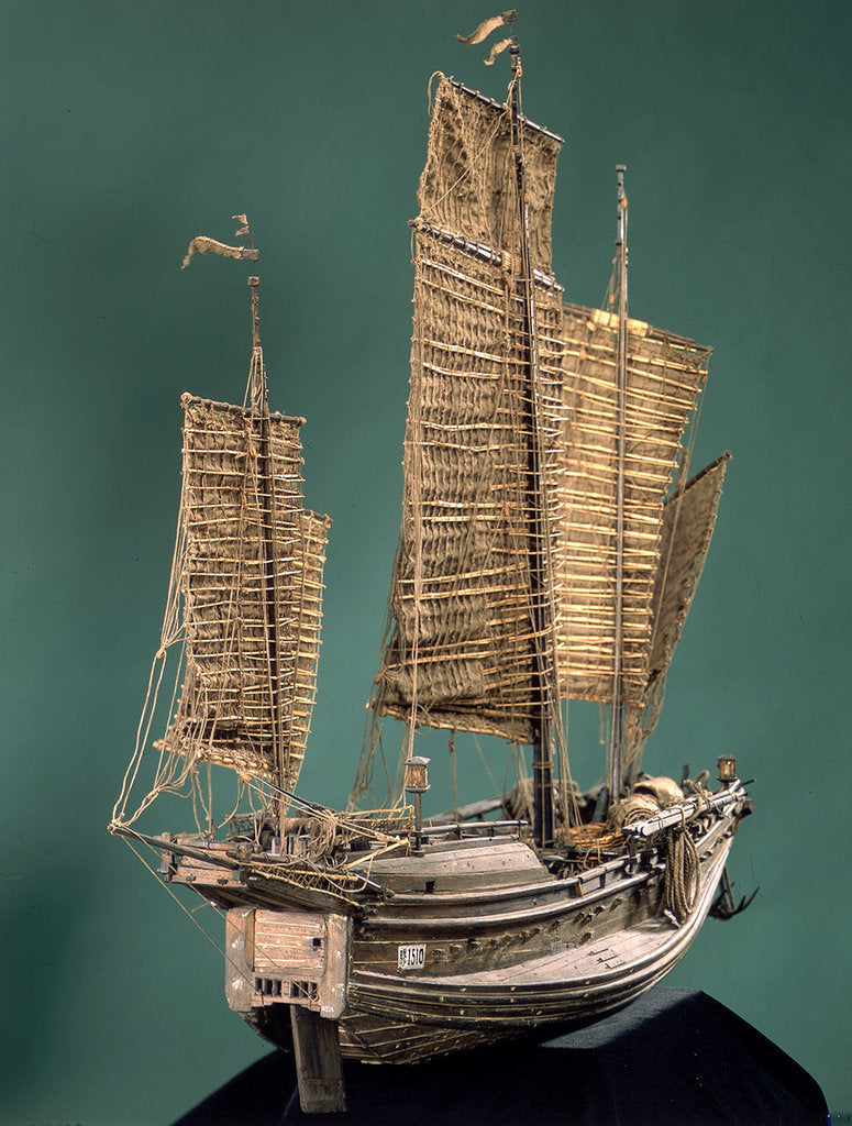 Detail of Chinese junk, starboard stern quarter by unknown