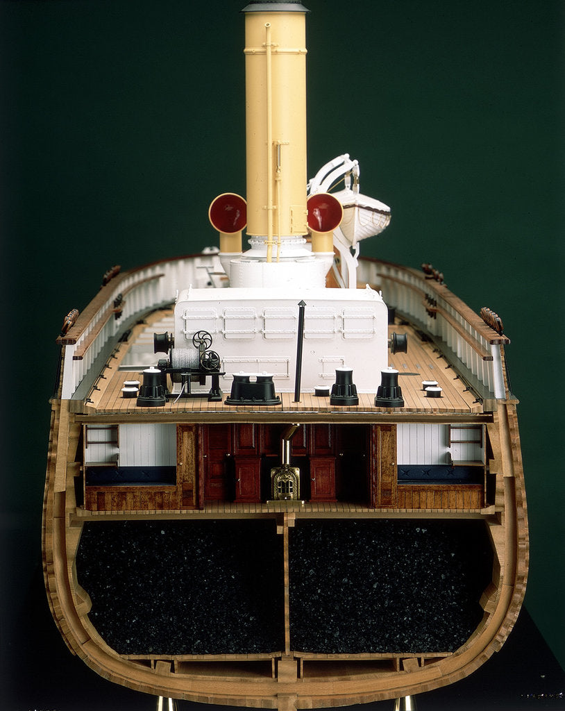 Detail of 'Discovery', midships, cross-sectional view by Severn-Lamb Ltd