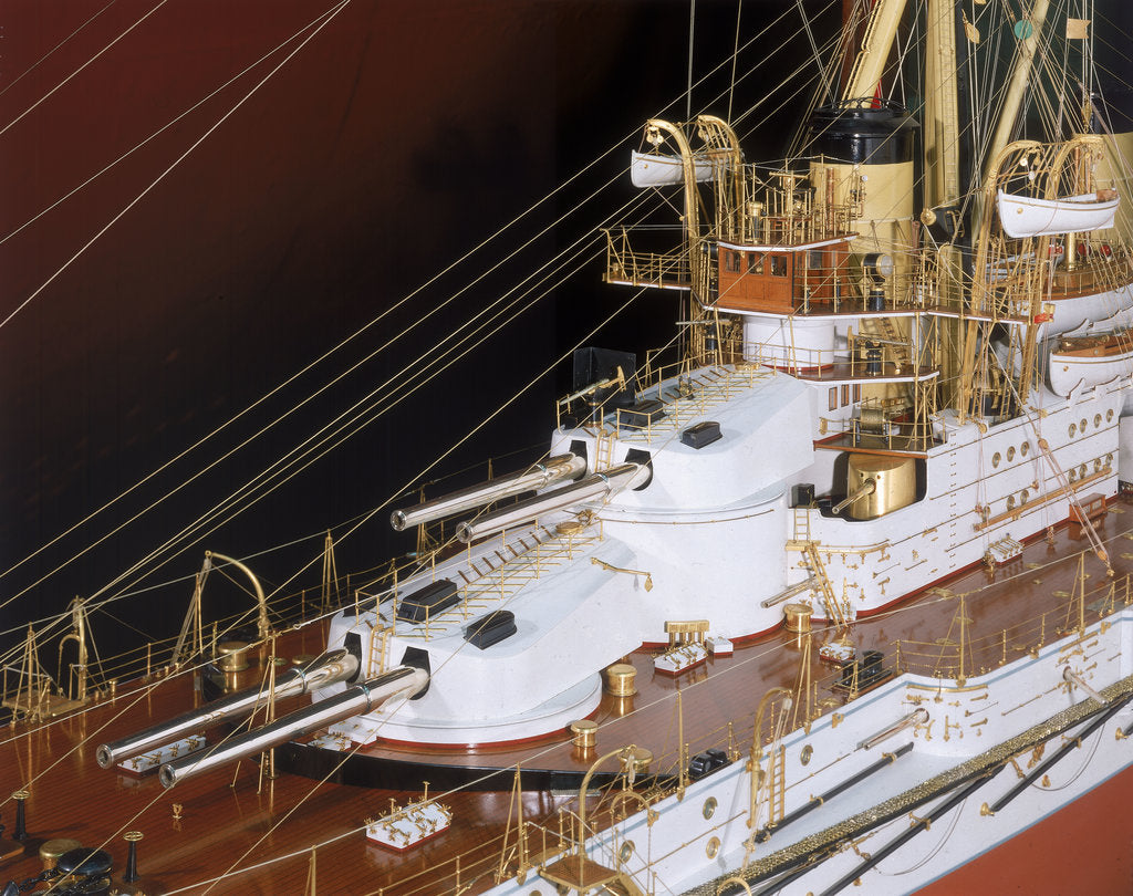 Detail of Model of battleship 'Minas Geraes' (1908) by Sir W. G. Armstrong Whitworth & Co. Ltd