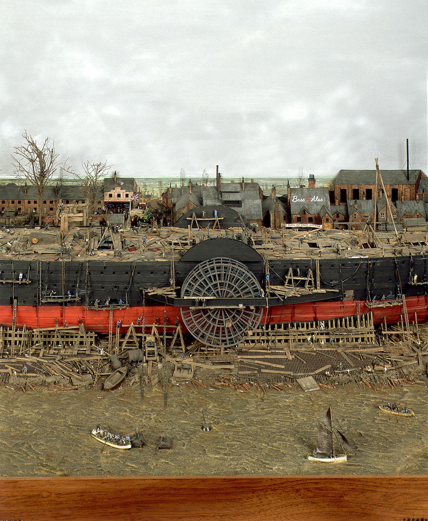 Detail of Topographic model, John Scott Russell's shipyard, 'Great Eastern' under construction by Michael K. Buxton