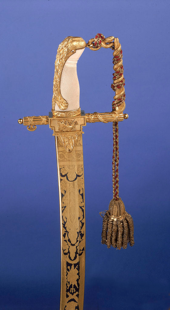 Detail of Lloyds Patriotic Fund £50 presentation sword by R. Teed