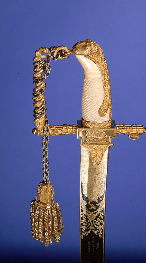Detail of Presentation sword, hilt detail by R. Teed