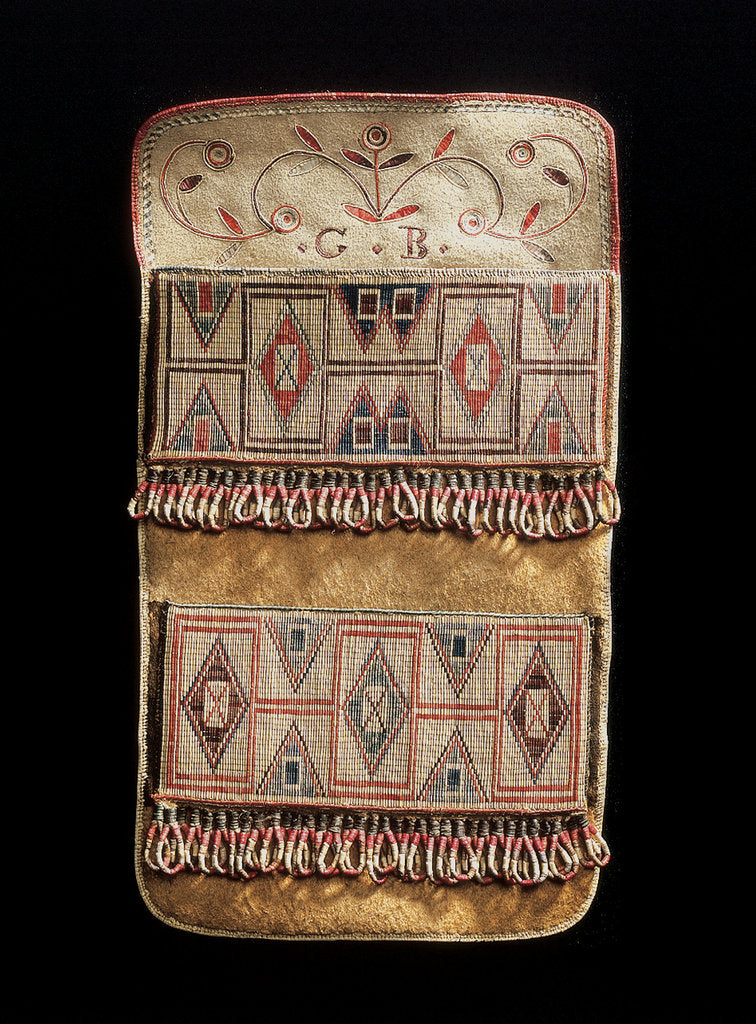 Detail of Métis culture shot pouch, 19th century by unknown
