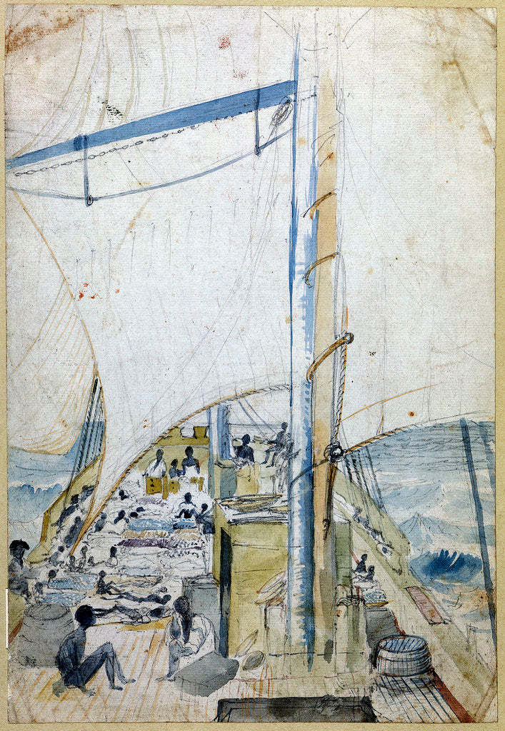 Detail of Slaves above deck by Francis Meynell