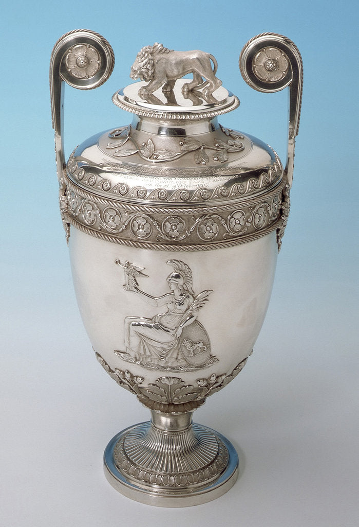 Detail of Lloyd's Patriotic Fund cup by Digby Scott