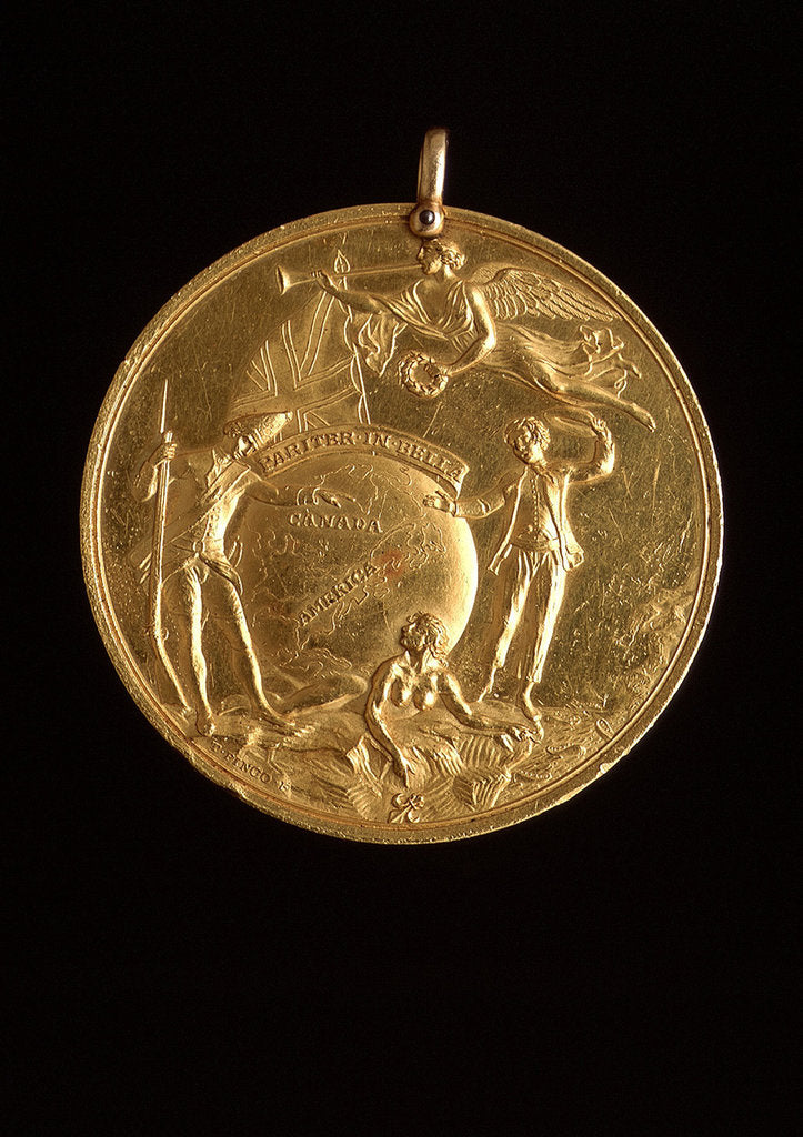 Detail of Capture of 'Louisbourg' Medal 1758 by T Pingo