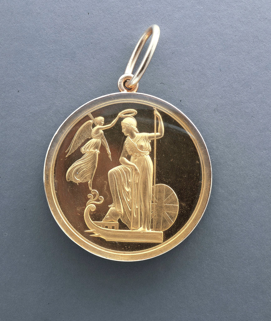 Detail of Naval Gold Medal (Flag Officer's) for The Battle of Trafalgar, 1805, obverse by Lewis Pingo