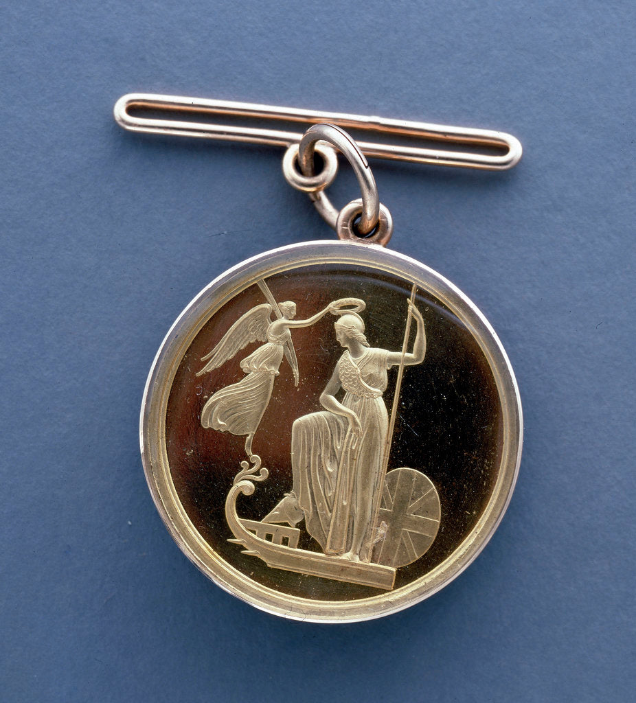 Detail of A Captain's Naval Gold Medal for The Battle of Cape St. Vincent 1797 by Lewis Pingo