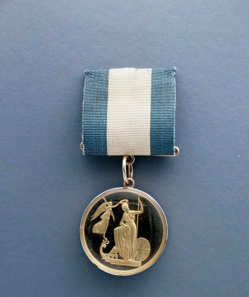 Detail of Naval Gold Medal (Captain's) for The Battle of the First of June 1794 by Lewis Pingo