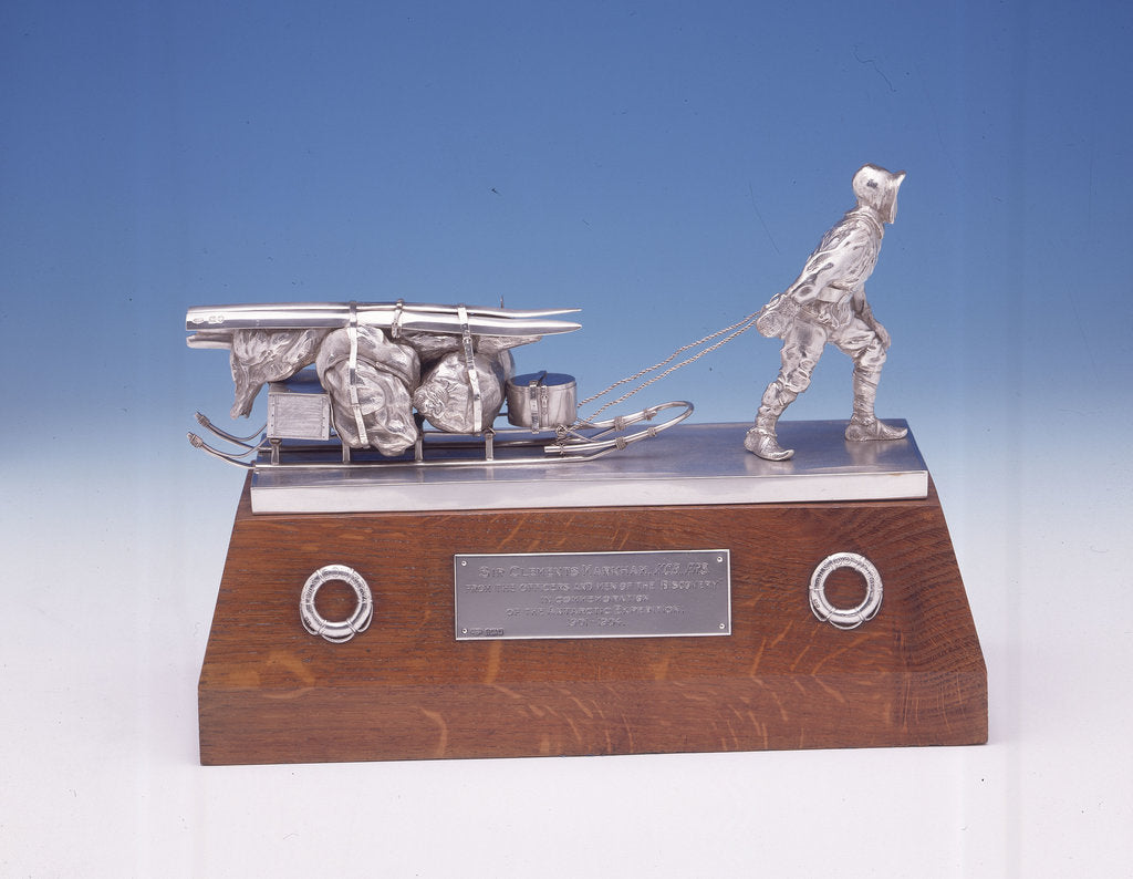 Detail of Statuette presented to Sir Clements Robert Markham (1830-1916) by Goldsmiths & Silversmiths Company Ltd.