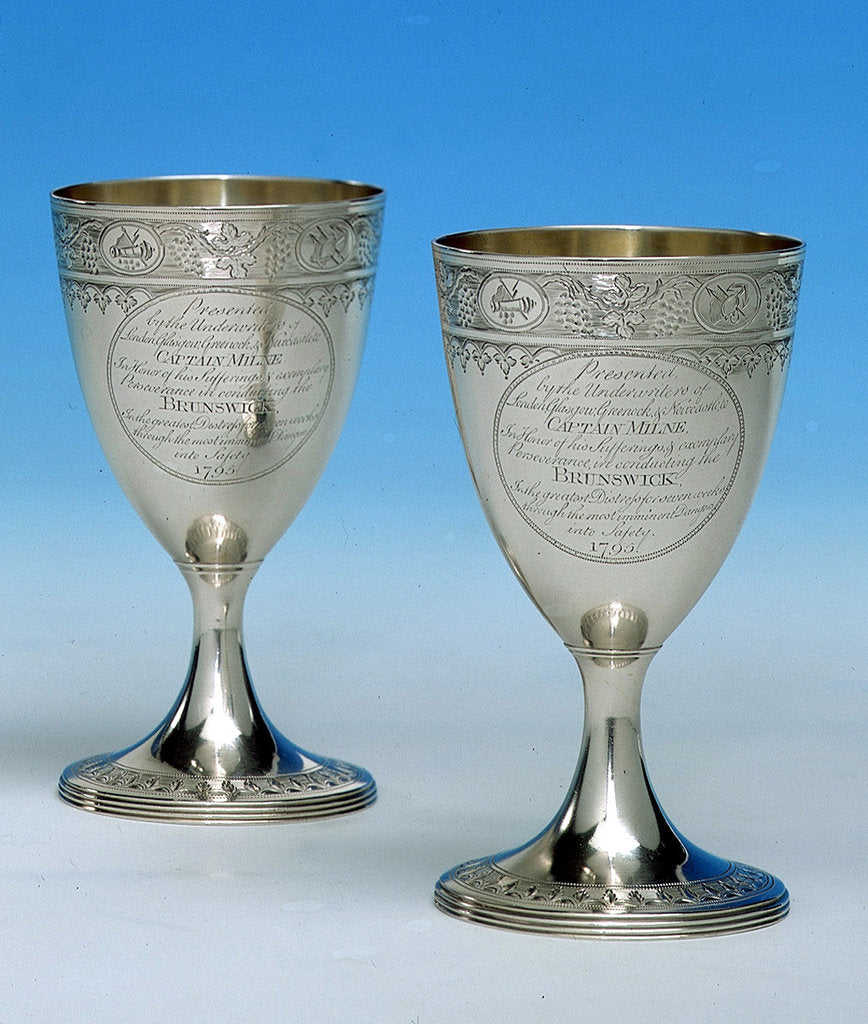 Detail of Goblets by Henry Chawner