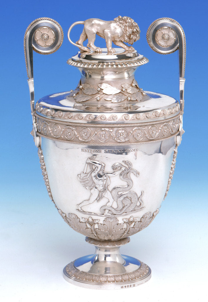 Detail of Lloyd's Patriotic Fund Vase by Digby Scott