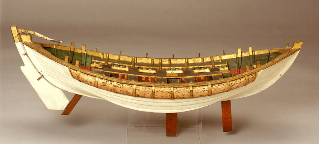 Detail of Greathead lifeboat, starboard broadside by unknown