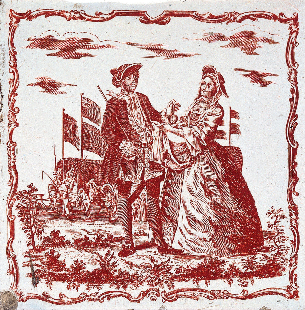 Detail of Tile design 'The Sailor's Farewell' by John Sadler