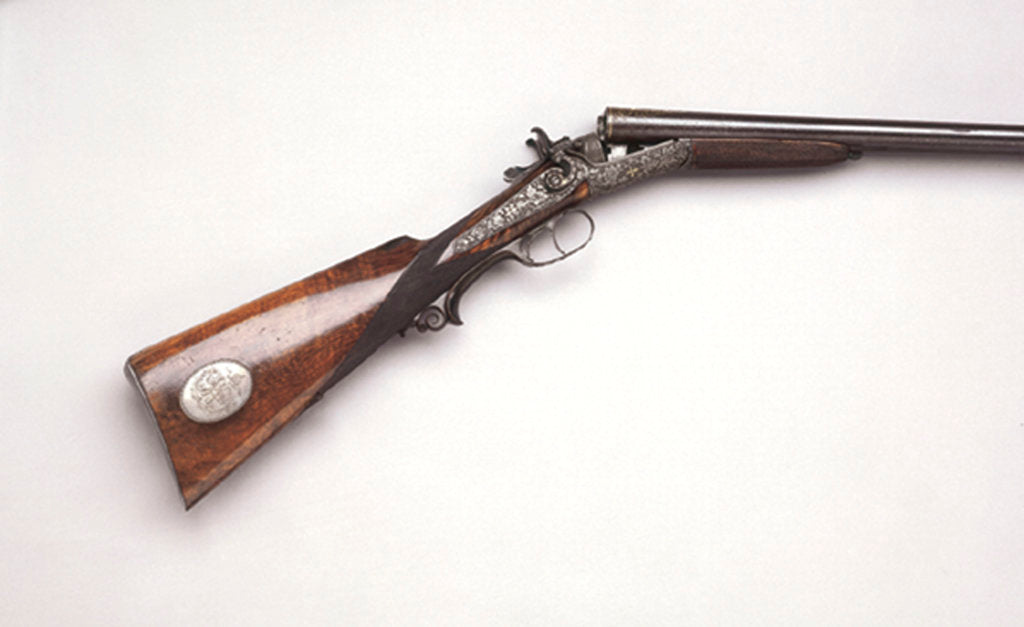 Detail of Double barrelled shotgun owned by the Sultan of Witu by W. Foerster