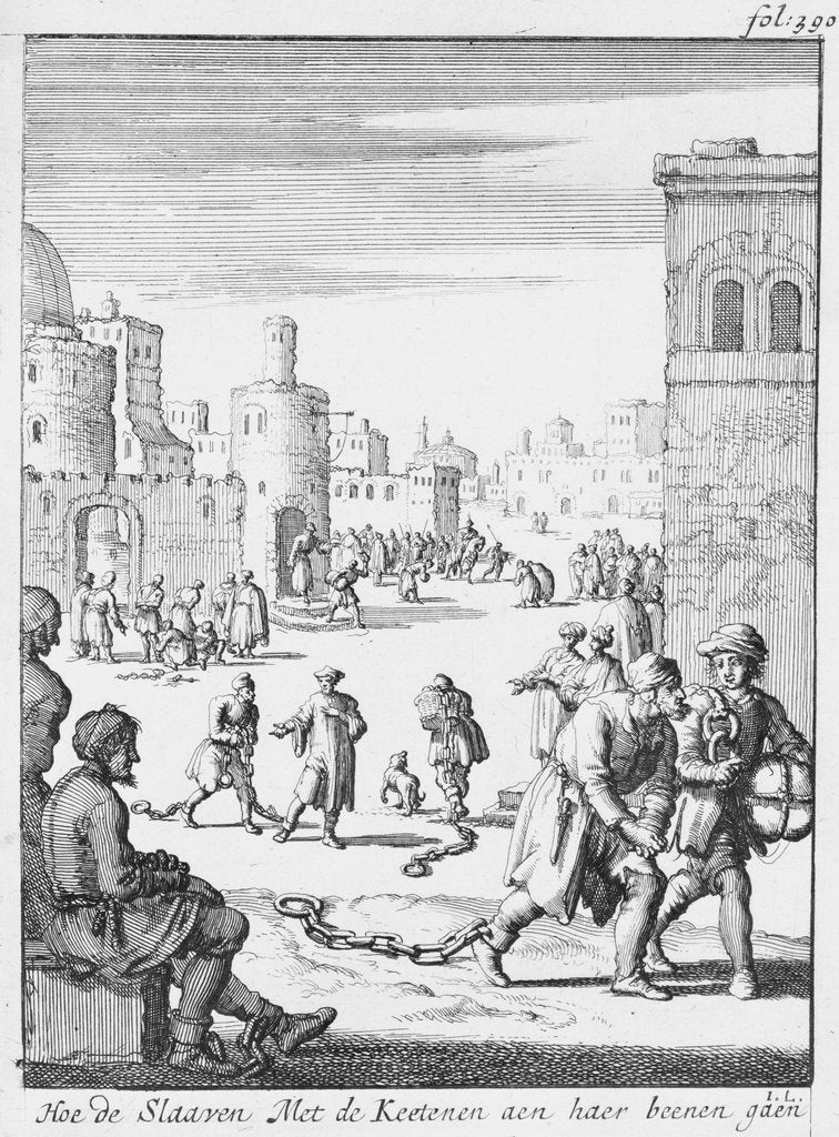 Detail of A North African slave market by unknown
