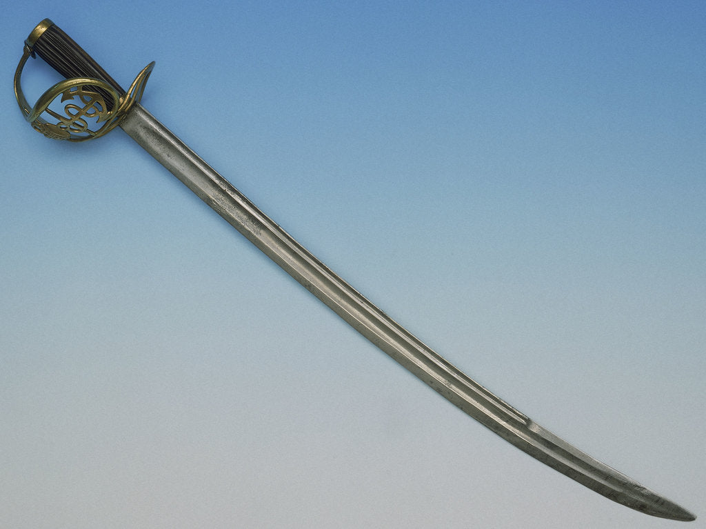 Detail of Slotted hilt hanger (sword), circa 1800 by unknown