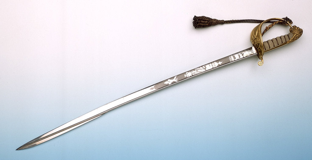 Detail of Solid half-basket hilted sword by unknown