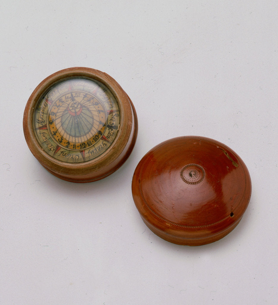 Detail of Magnetic dial and lid by unknown
