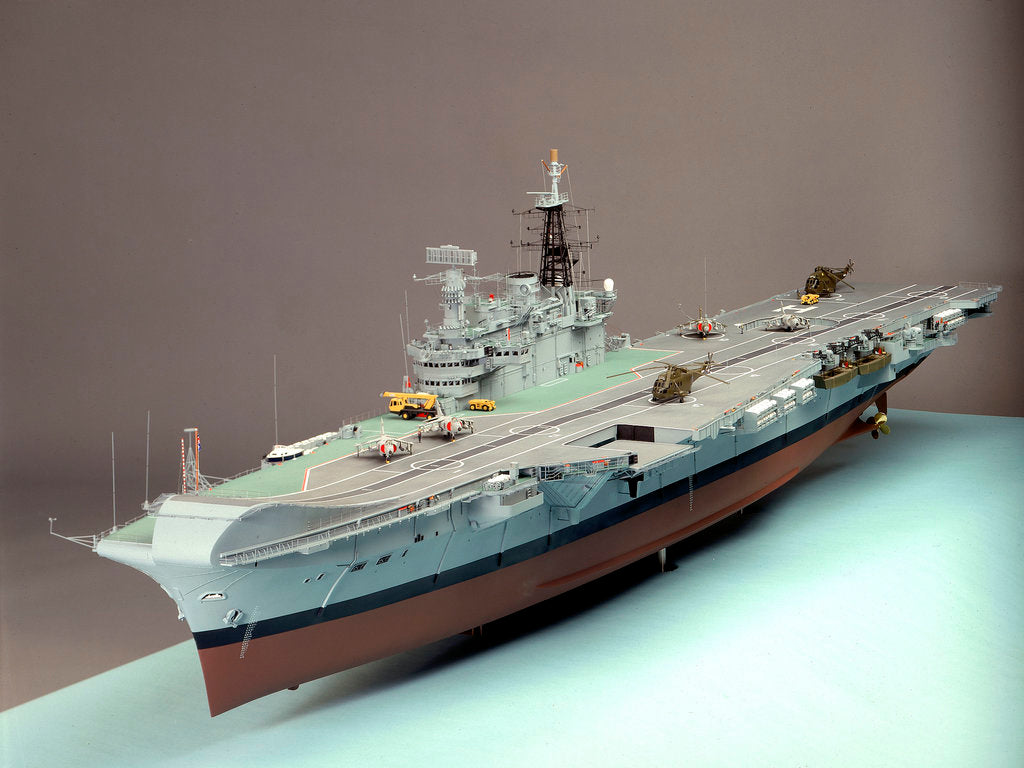 Detail of HMS 'Hermes' (1953), port by John R. Haynes