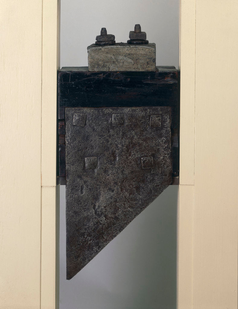 Detail of Guillotine blade captured on Guadeloupe by the Royal Navy in 1794 by unknown