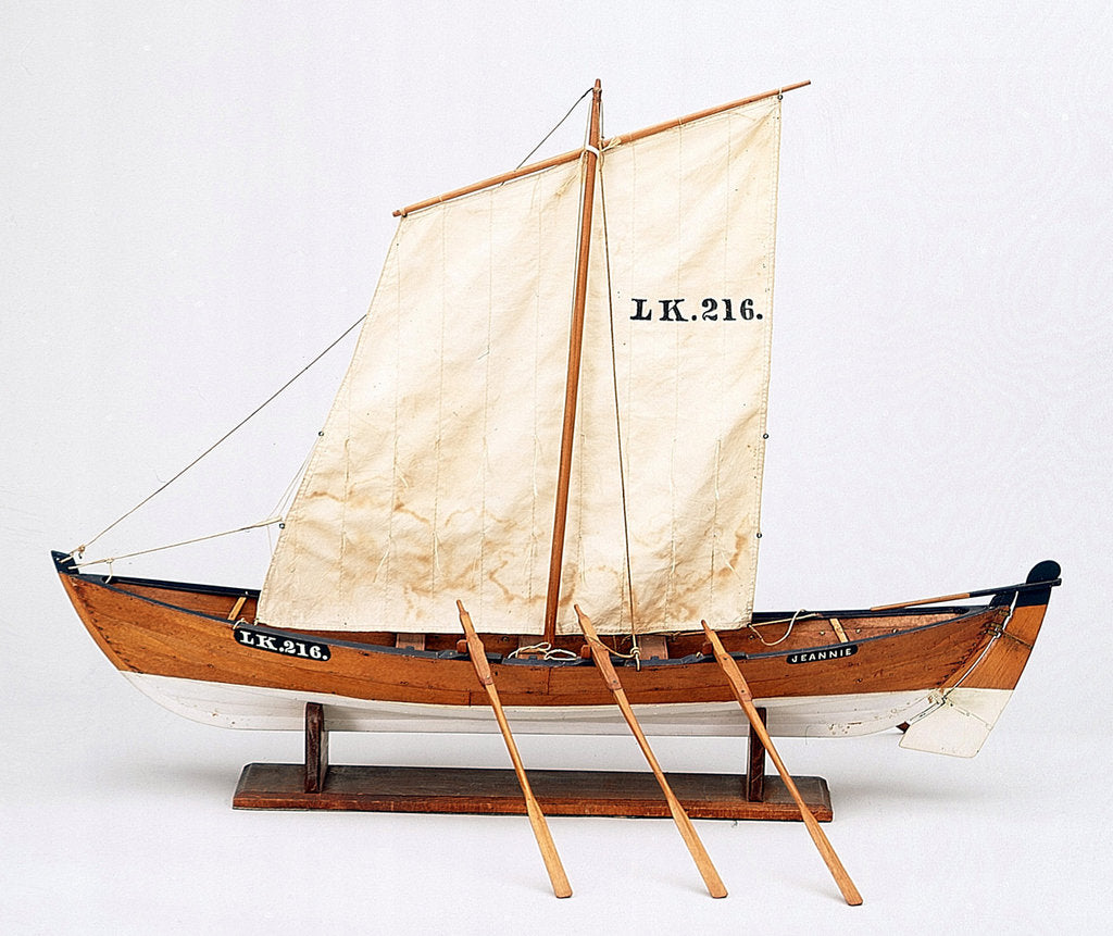 Detail of 'Jeannie', port broadside by John Shewin